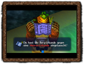 Majora's Mask Deku Urkunde