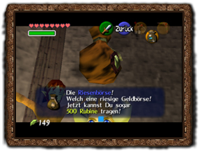 Ocarina of Time Riesige Geldbrse