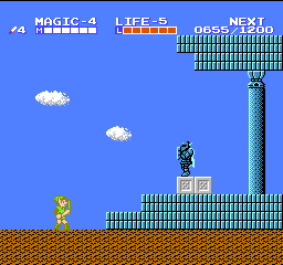 Zelda II: Adventure of Link Midoro Sumpfpalast Karte